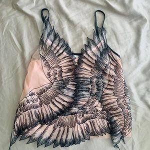 Pinko Feathered Sheer Top